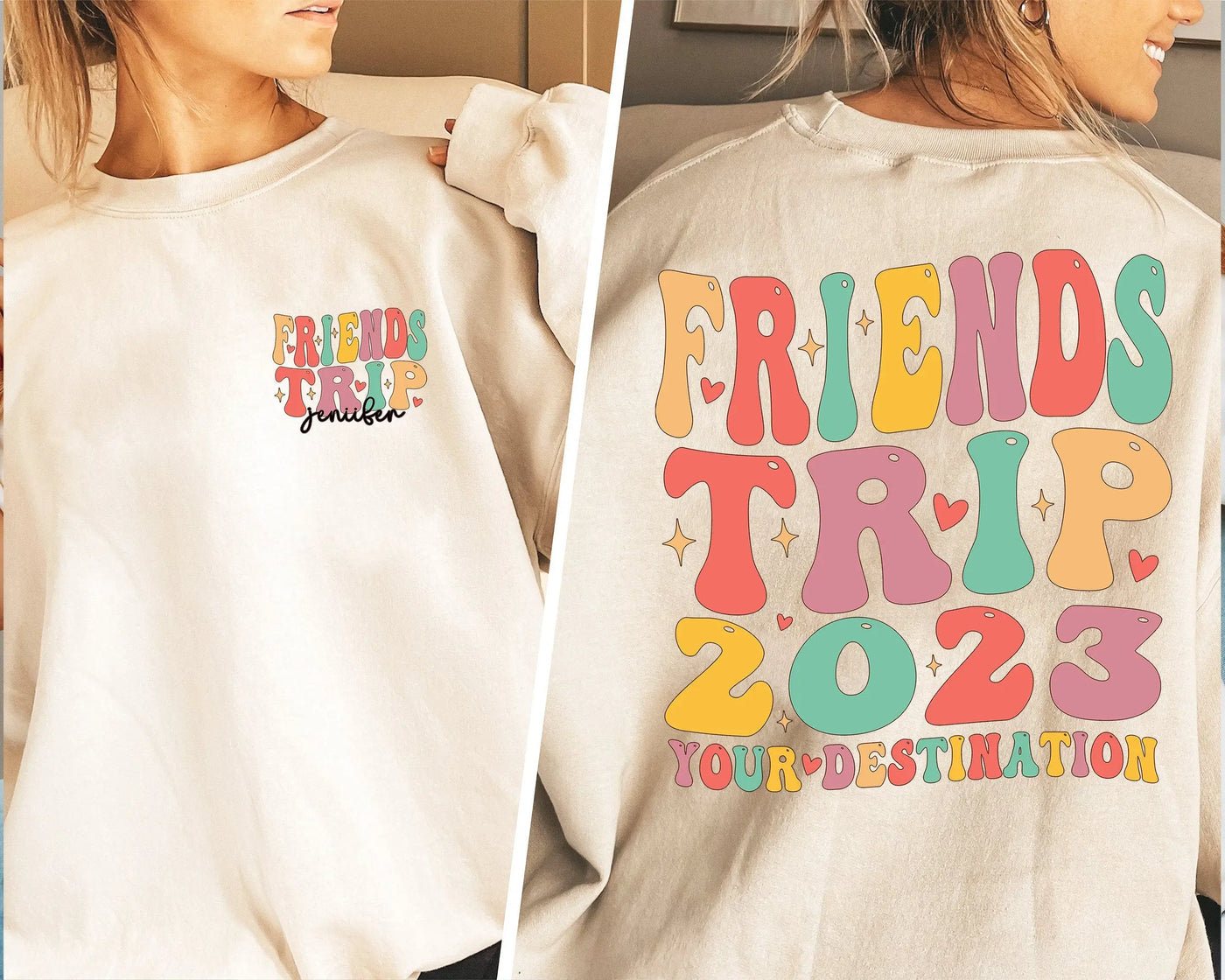 Friends Trip 2023 Shirt, Friends Trip Shirt, Custom Matching Graphic Shirts, Best Friend Gift, Friends Travel Shirt, Friends Vacation Shir Raveloo