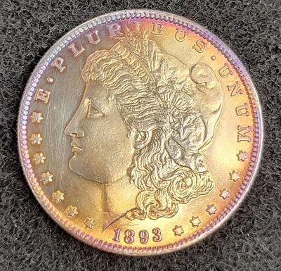 Morgan Silver Dollar 1893-CC Liberty American Made Coin, rare 1893 coin Raveloo