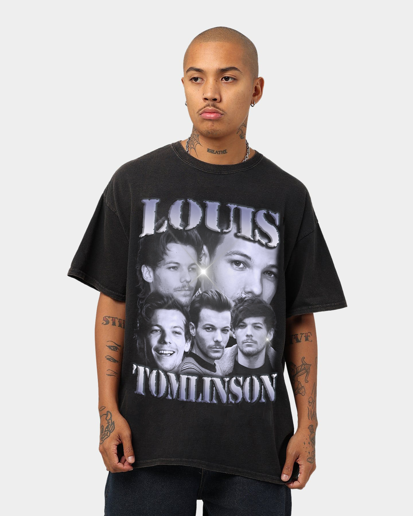Vintage Walls Louis Tomlinson Shirt, Louis Tomlinson Merch, One Direction Shirt, Louis Tomlinson Fan Shirt Navy L Hoodie | Inora