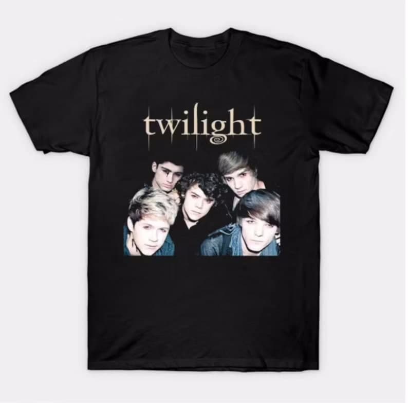 One Direction as Twilight Shirt, vintage shirt, The Twilight Saga Edward Cullen Unisex S-5XL