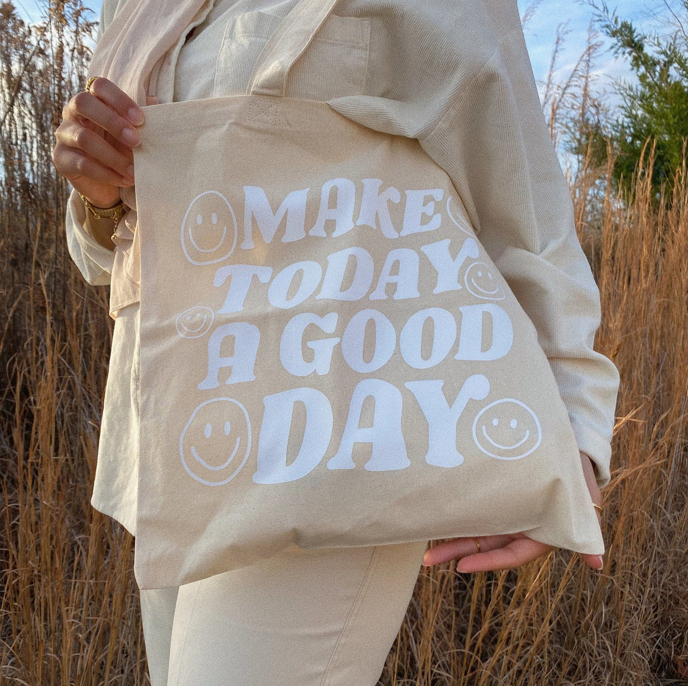 Make today a good day tote bag