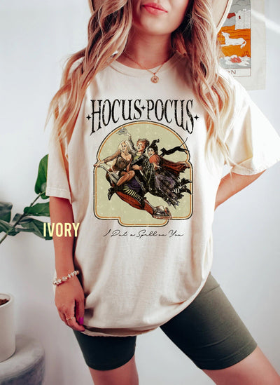 Hocus Pocus Comfort Colors T-Shirt, Vintage Halloween Shirt, Horror Movie Shirt, Hallowen Gifts, Halloween Party, Sanderson Sisters Shirt