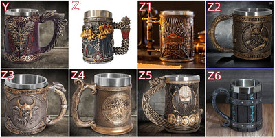 Designer Beer Mug The Stark House Game of Thrones Drinking Cup 304 Stainless Steel Handmade Mug Coffee Mug Gift for Man
