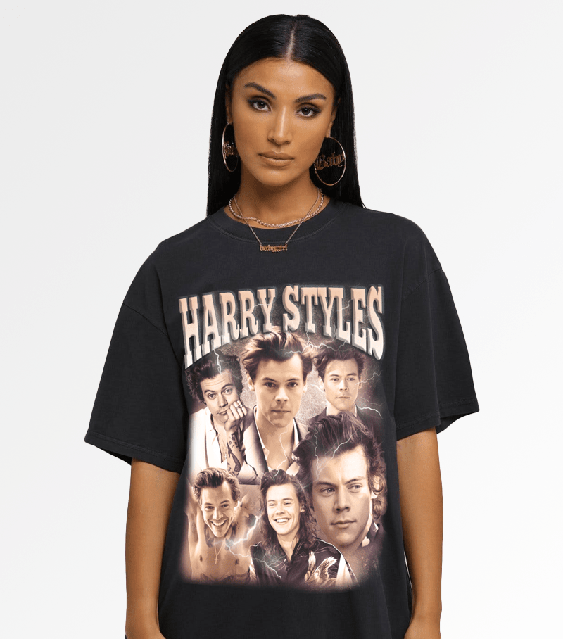 Harry Styles Vintage Tee - Black